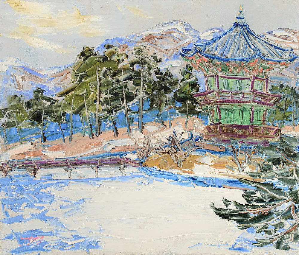 Pagoda in the Snow art print by Jukyong Park for $57.95 CAD