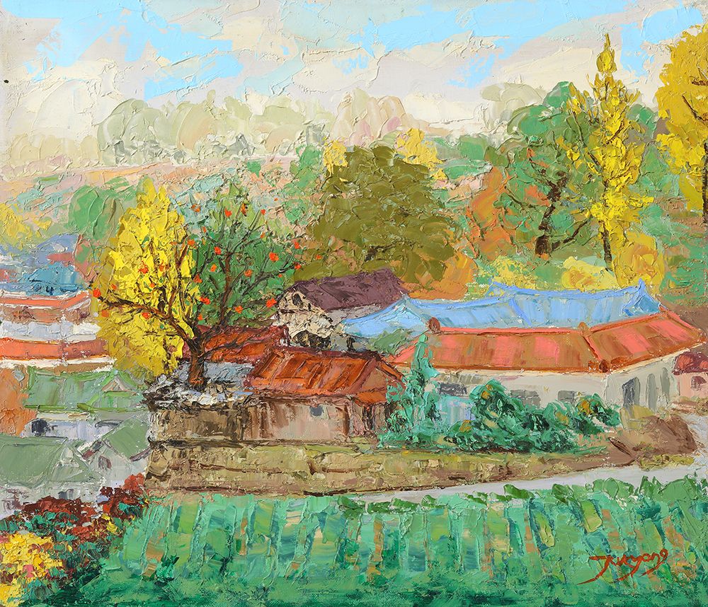Villtage in Autumn art print by Jukyong Park for $57.95 CAD