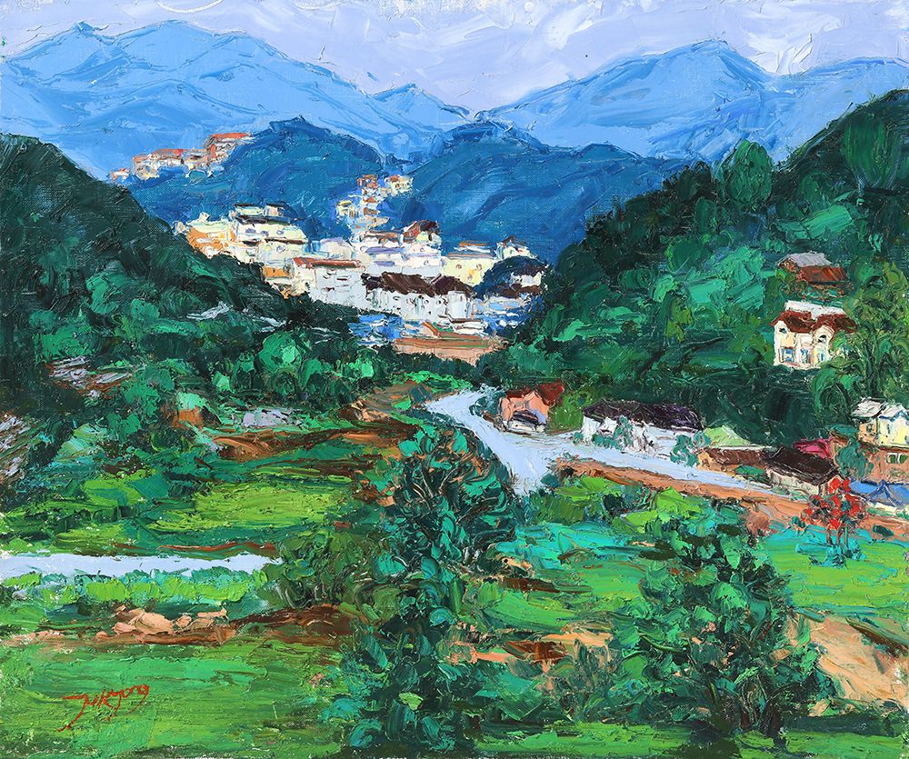 Village art print by Jukyong Park for $57.95 CAD