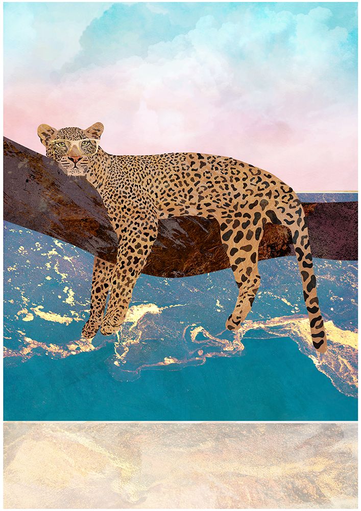 Leopard Lying On Beach art print by Sarah Manovski for $57.95 CAD