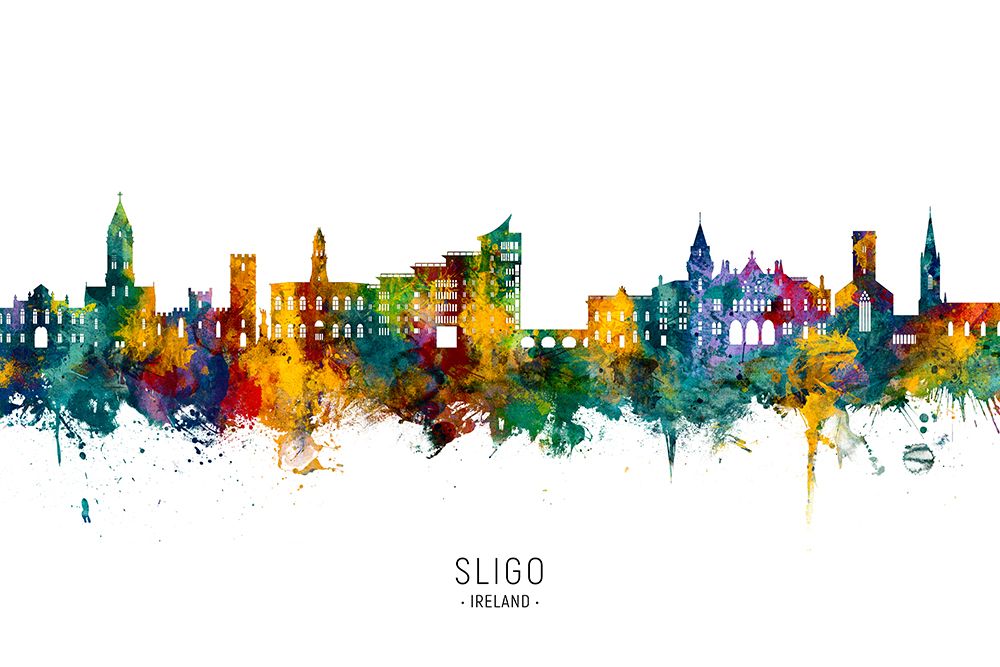 Sligo Ireland Skyline art print by Michael Tompsett for $57.95 CAD