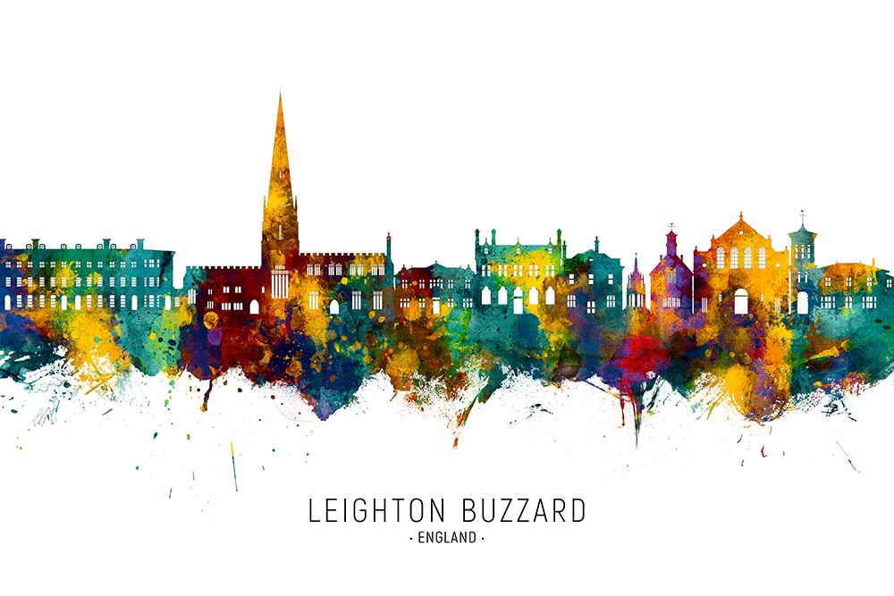 Leighton Buzzard England Skyline art print by Michael Tompsett for $57.95 CAD
