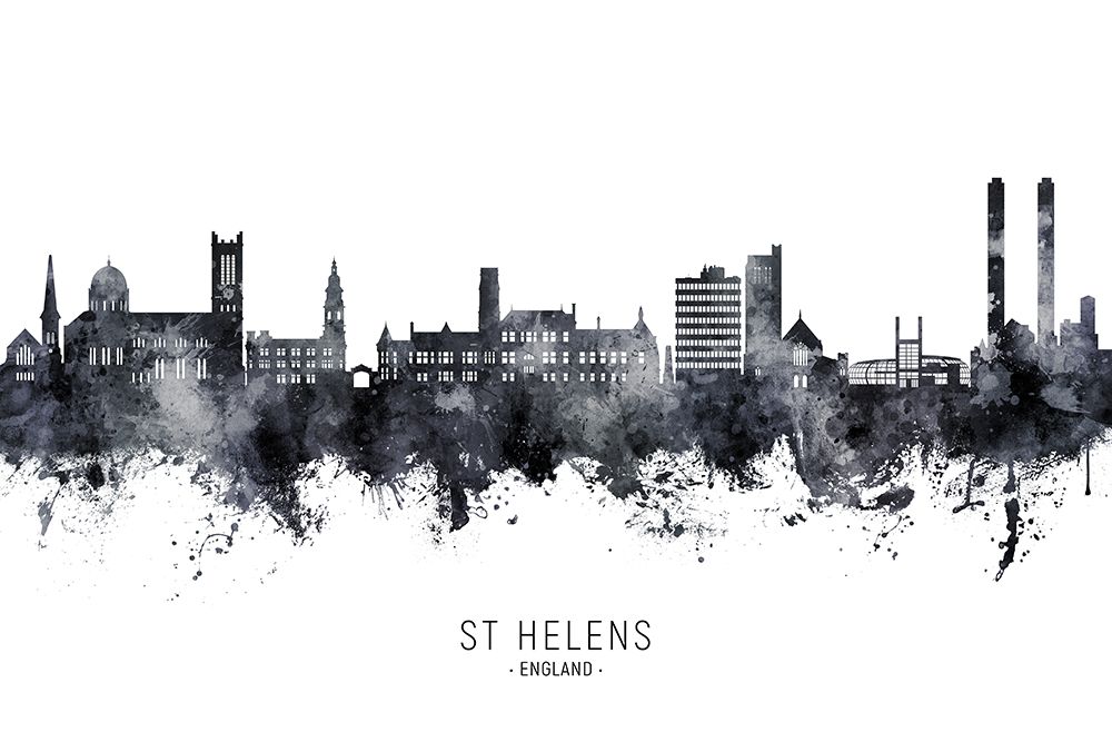 St Helens England Skyline art print by Michael Tompsett for $57.95 CAD