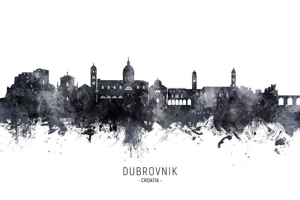 Dubrovnik Croatia Skyline art print by Michael Tompsett for $57.95 CAD