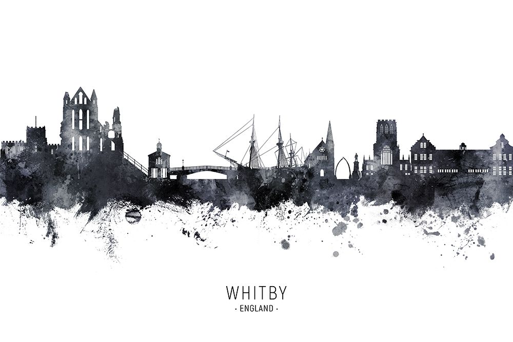 Whitby England Skyline art print by Michael Tompsett for $57.95 CAD