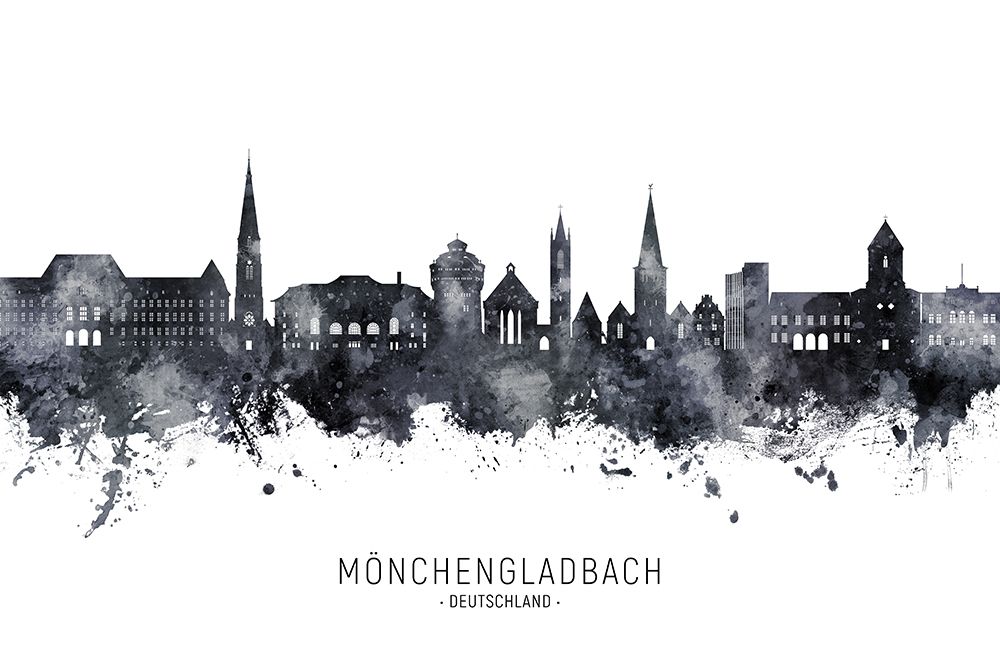 MApnchengladbach Germany Skyline art print by Michael Tompsett for $57.95 CAD