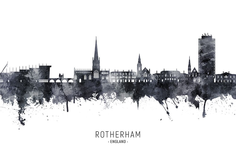Rotherham England Skyline art print by Michael Tompsett for $57.95 CAD
