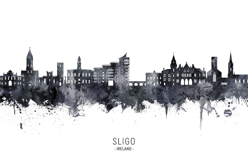 Sligo Ireland Skyline art print by Michael Tompsett for $57.95 CAD