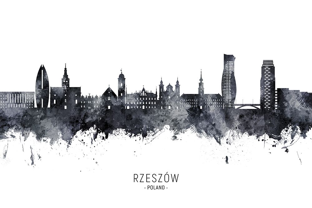 RzeszAAndsup3;w Poland Skyline art print by Michael Tompsett for $57.95 CAD