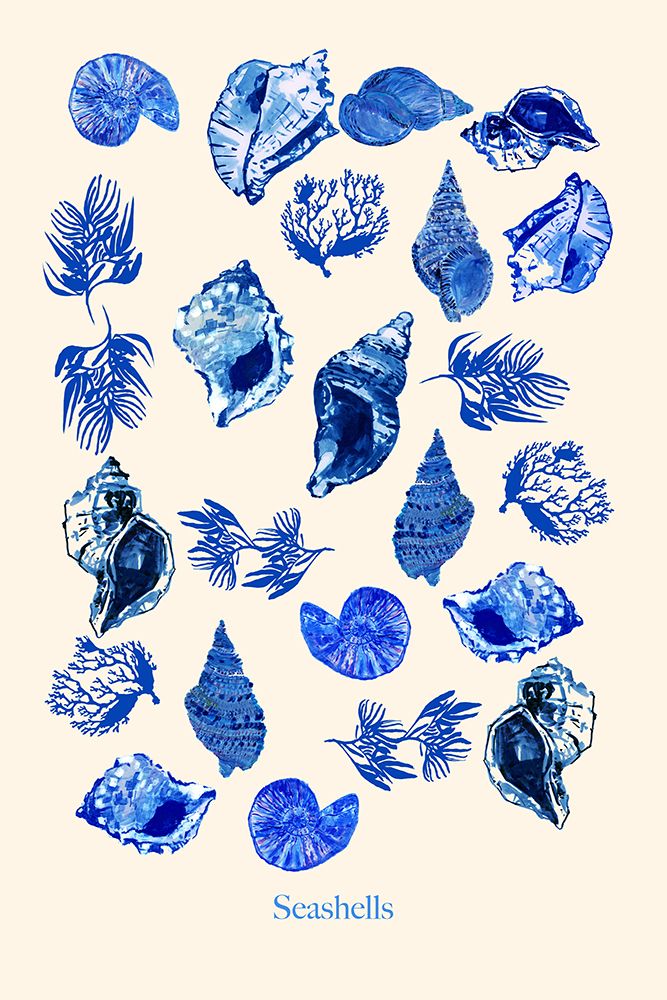 Seashells Poster art print by cartissi for $57.95 CAD