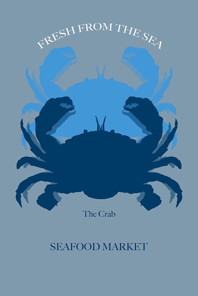 Crab Poster 3 art print by cartissi for $57.95 CAD