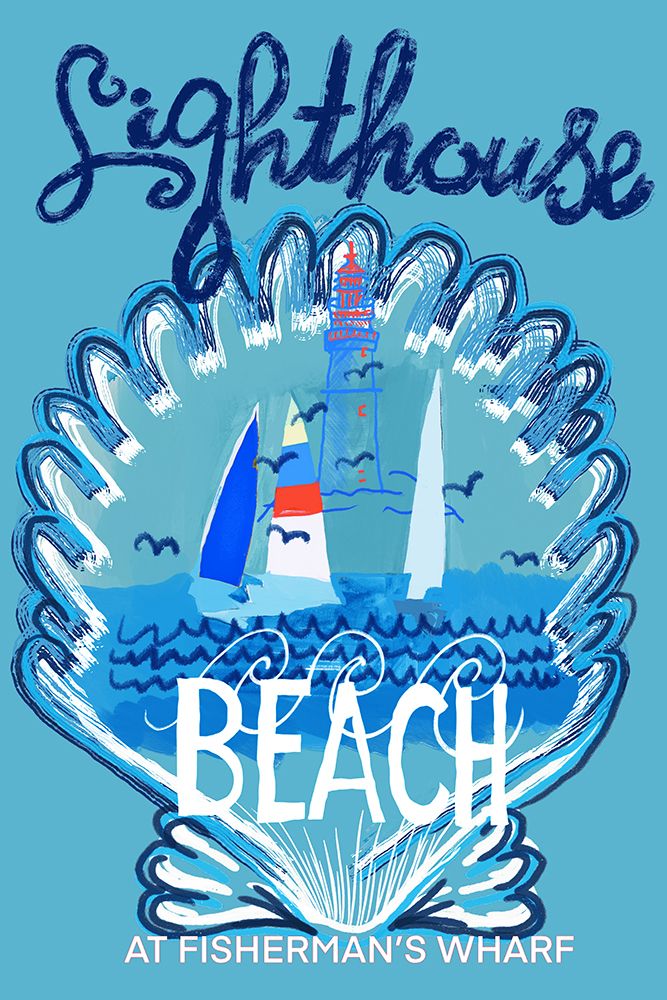 Lighthouse Beach Poster 2 art print by cartissi for $57.95 CAD