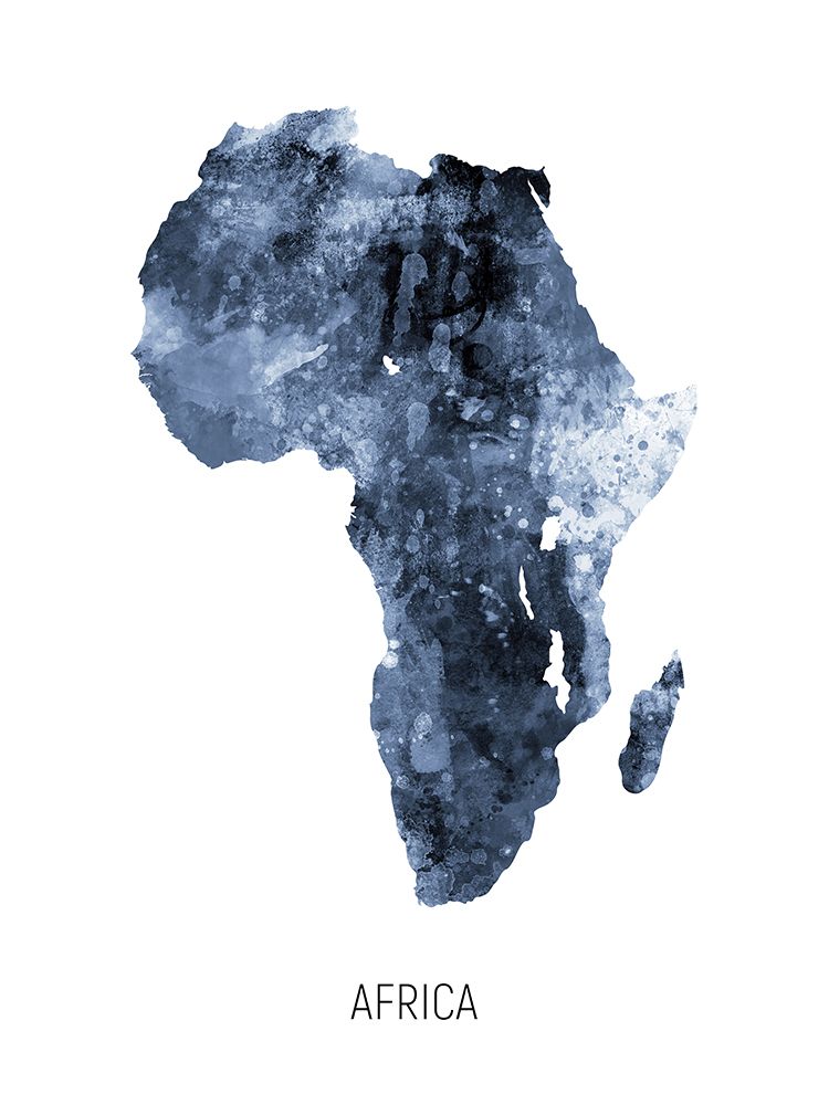 Africa Watercolor Map art print by Michael Tompsett for $57.95 CAD