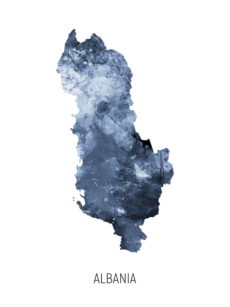 Albania Watercolor Map art print by Michael Tompsett for $57.95 CAD