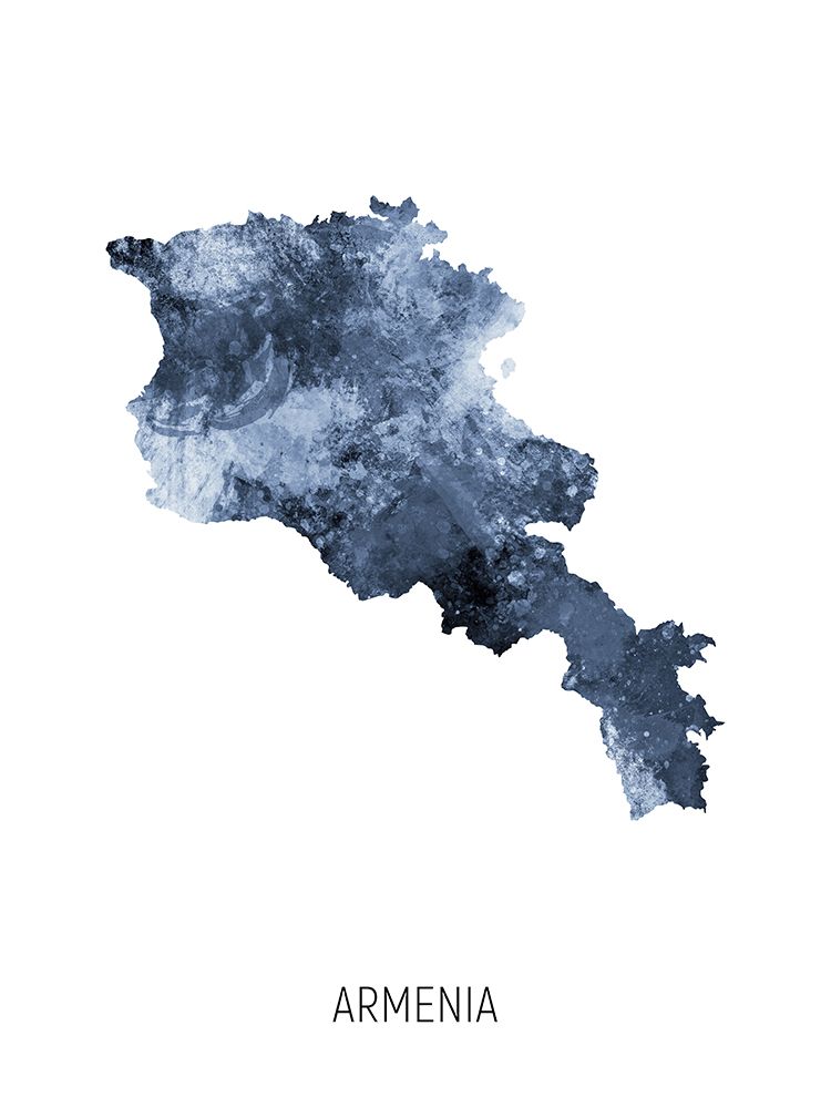 Armenia Watercolor Map art print by Michael Tompsett for $57.95 CAD
