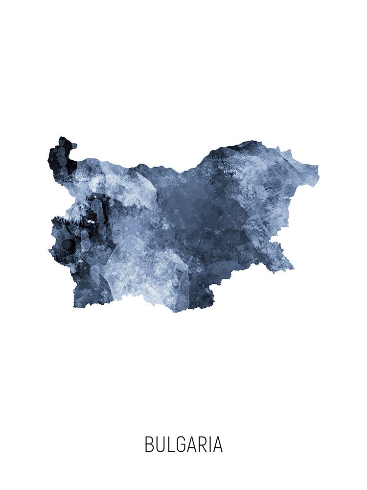 Bulgaria Watercolor Map art print by Michael Tompsett for $57.95 CAD