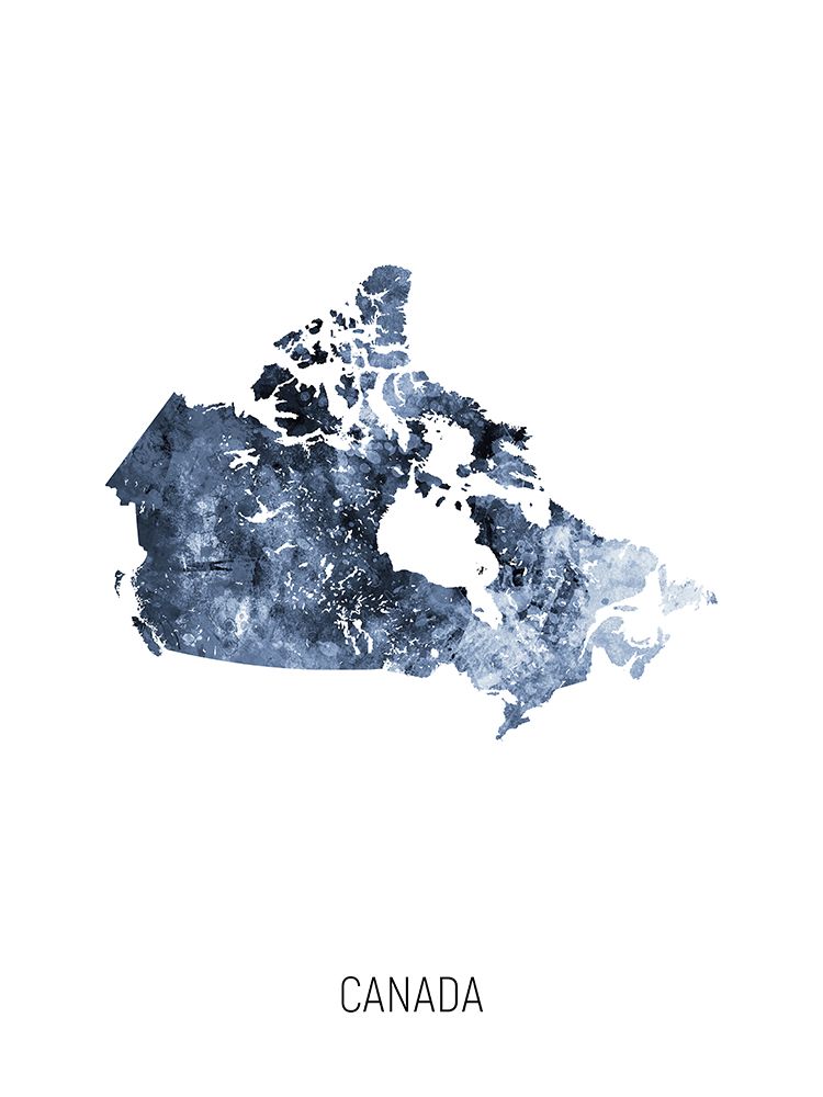 Canada Watercolor Map art print by Michael Tompsett for $57.95 CAD