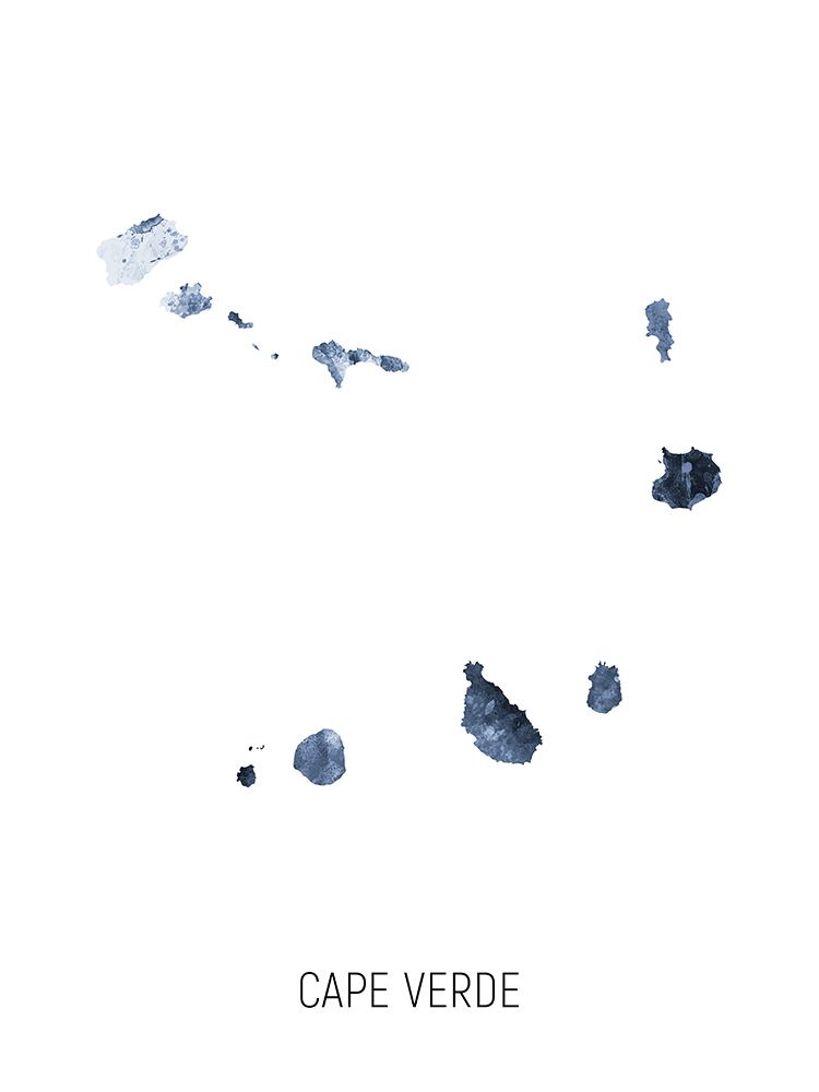 Cape Verde Watercolor Map art print by Michael Tompsett for $57.95 CAD
