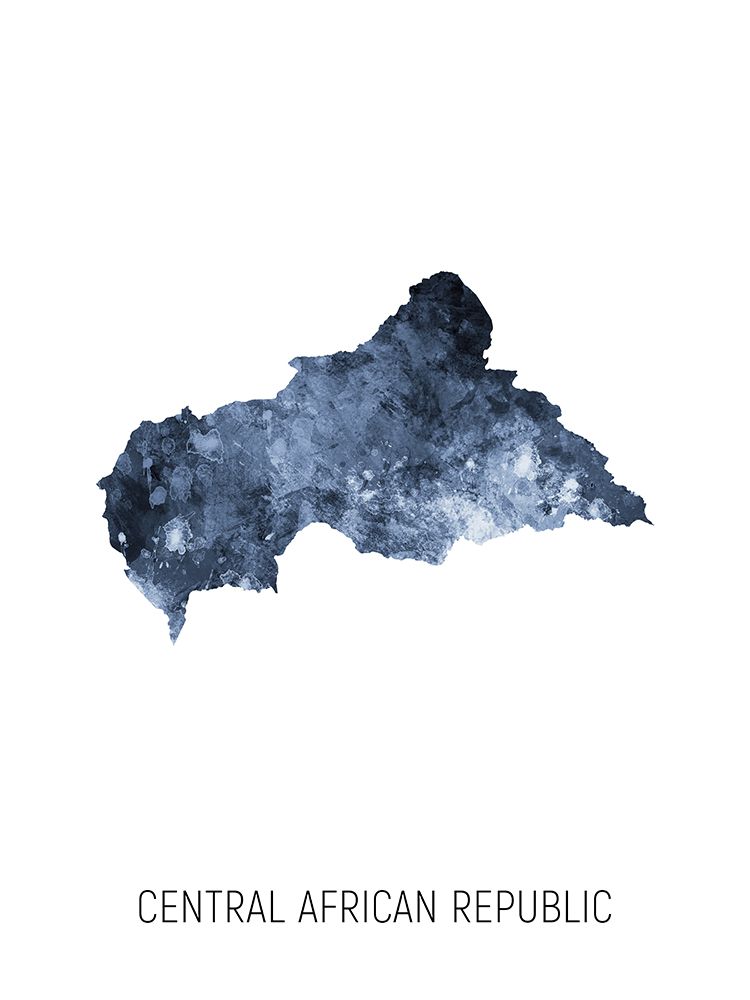 Central African Republic Watercolor Map art print by Michael Tompsett for $57.95 CAD