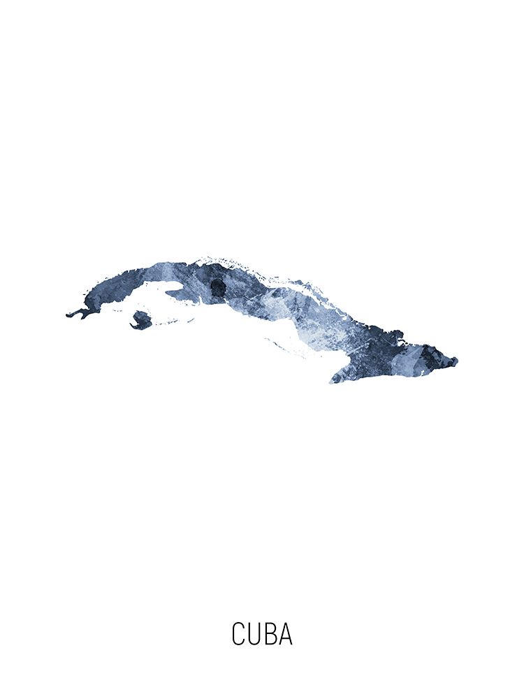 Cuba Watercolor Map art print by Michael Tompsett for $57.95 CAD