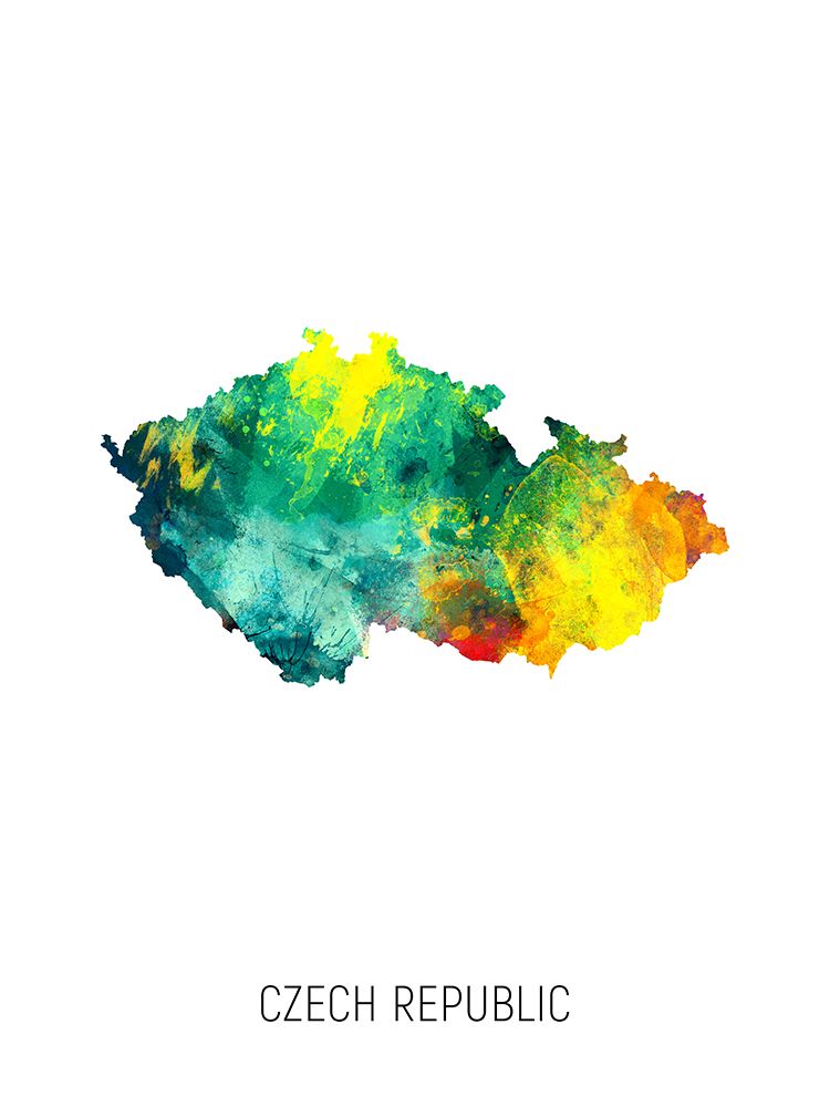 Czech Republic Watercolor Map art print by Michael Tompsett for $57.95 CAD