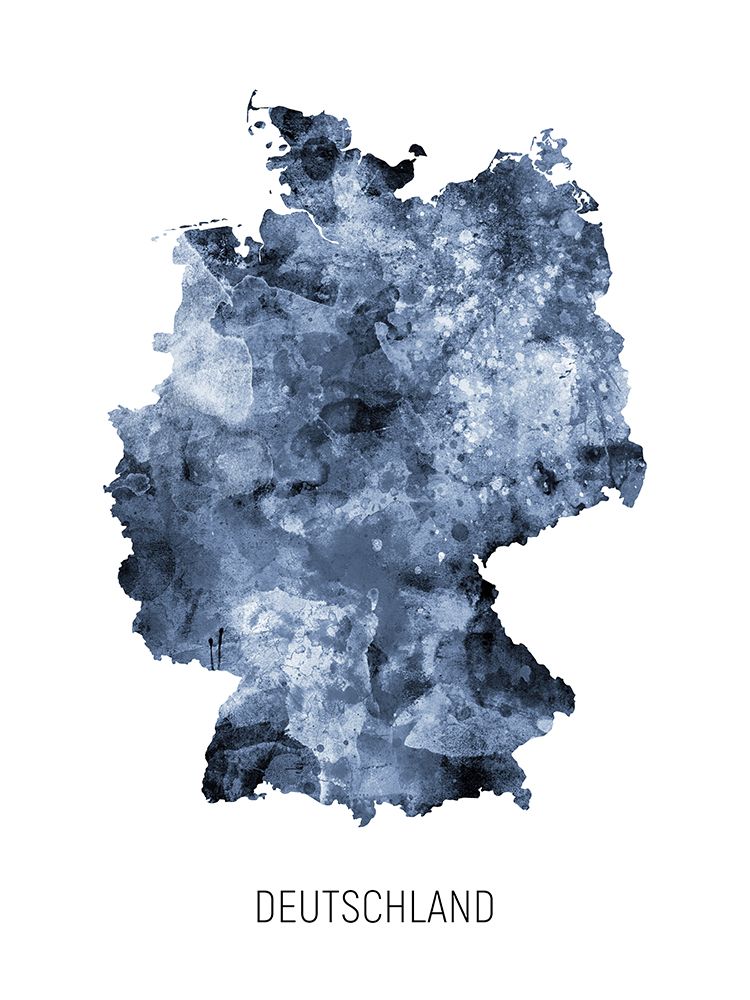 Deutschland Watercolor Map art print by Michael Tompsett for $57.95 CAD
