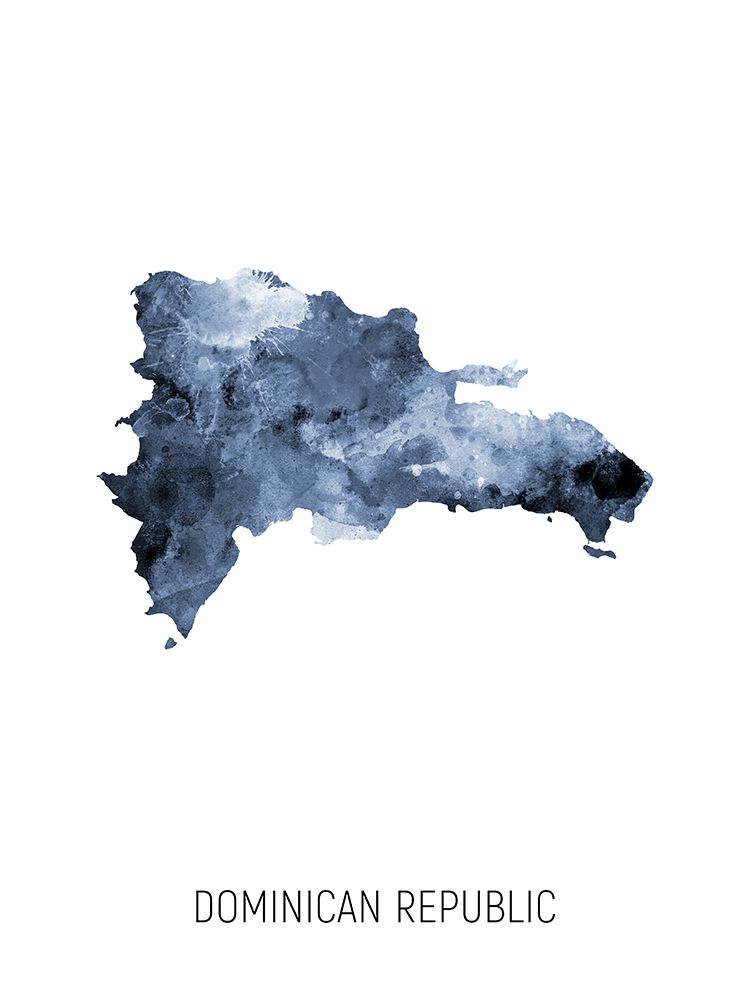 Dominican Republic Watercolor Map art print by Michael Tompsett for $57.95 CAD