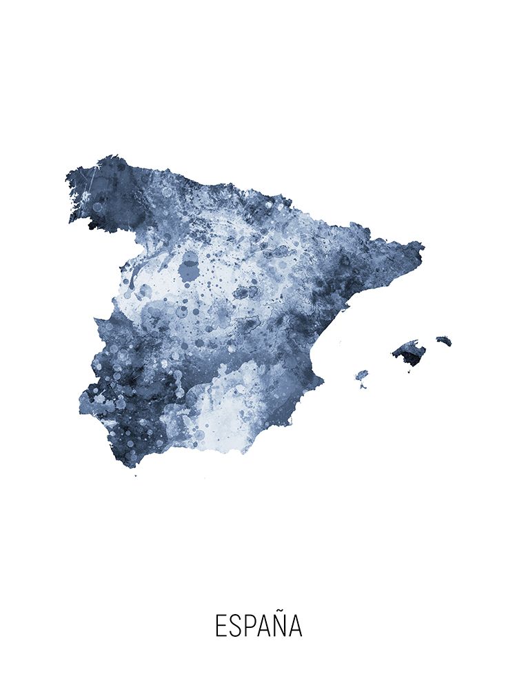 EspaApa Watercolor Map art print by Michael Tompsett for $57.95 CAD