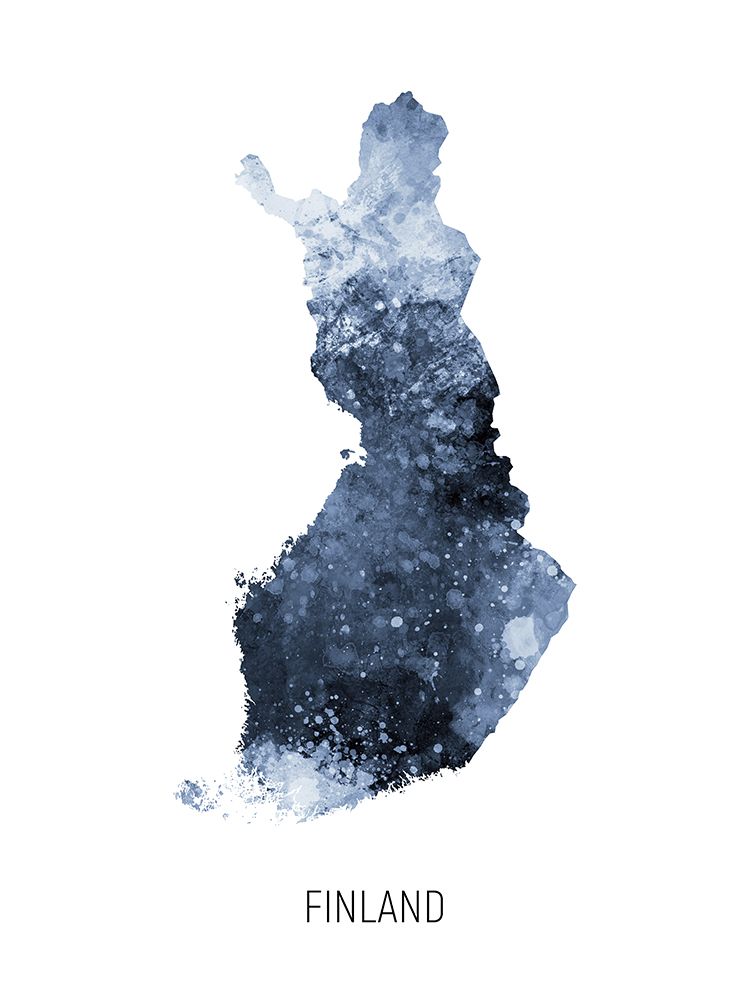 Finland Watercolor Map art print by Michael Tompsett for $57.95 CAD