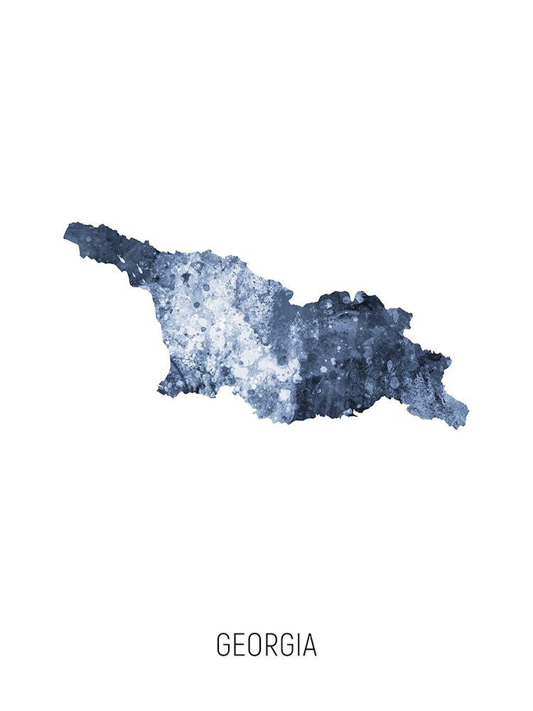Georgia Watercolor Map art print by Michael Tompsett for $57.95 CAD