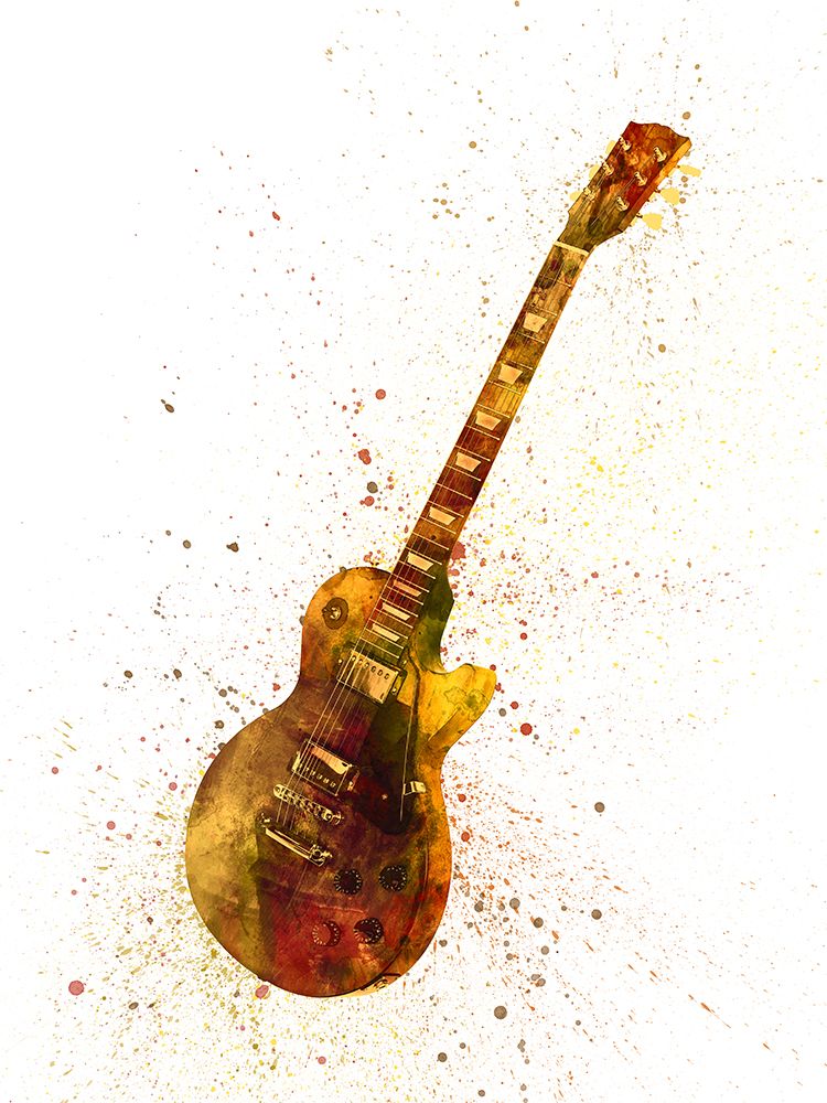 Electric Guitar Abstract Watercolor II art print by Michael Tompsett for $57.95 CAD