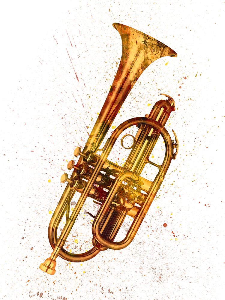 Cornet Abstract Watercolor art print by Michael Tompsett for $57.95 CAD