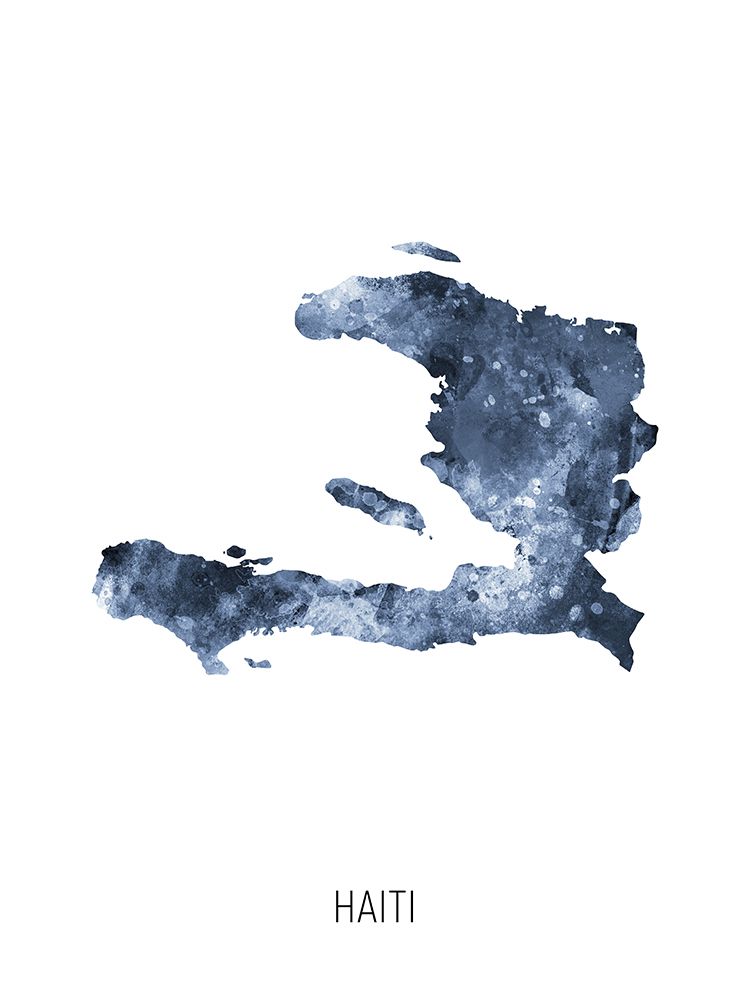 Haiti Watercolor Map art print by Michael Tompsett for $57.95 CAD