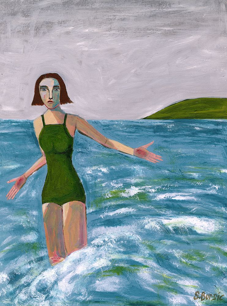 Woman by the sea art print by Sharyn Bursic for $57.95 CAD