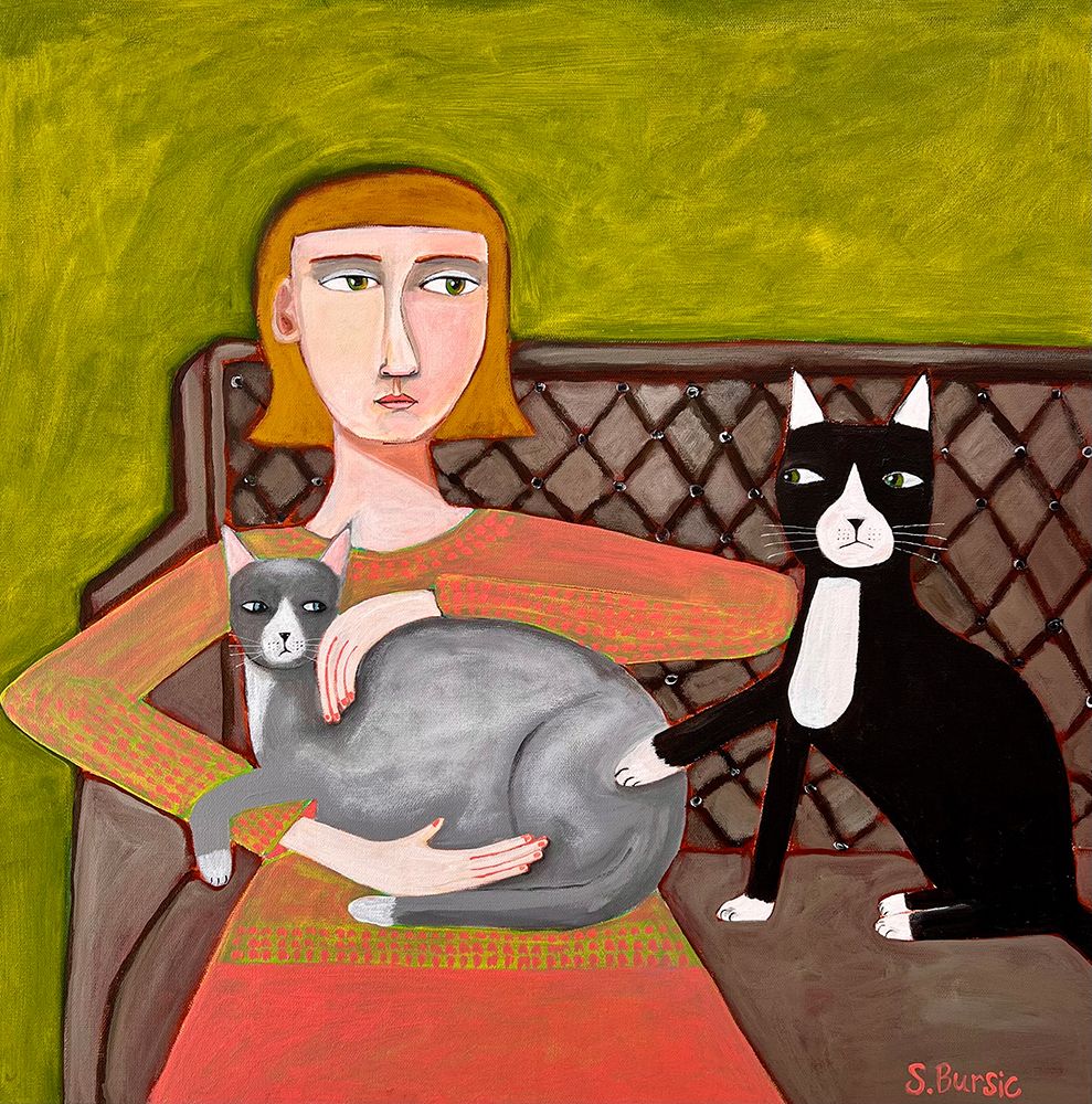 The Jealous Cat art print by Sharyn Bursic for $57.95 CAD