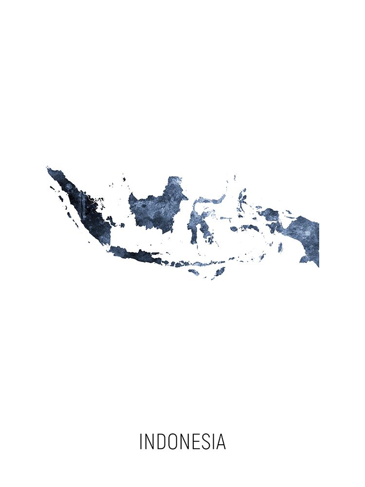 Indonesia Watercolor Map art print by Michael Tompsett for $57.95 CAD