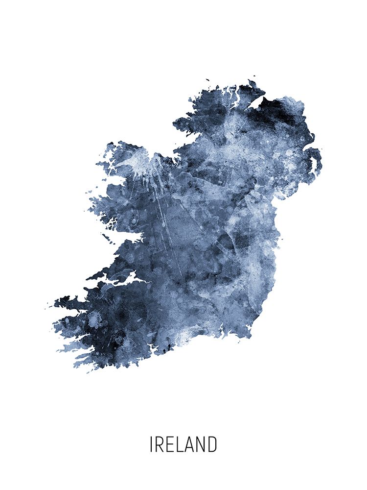 Ireland Watercolor Map art print by Michael Tompsett for $57.95 CAD