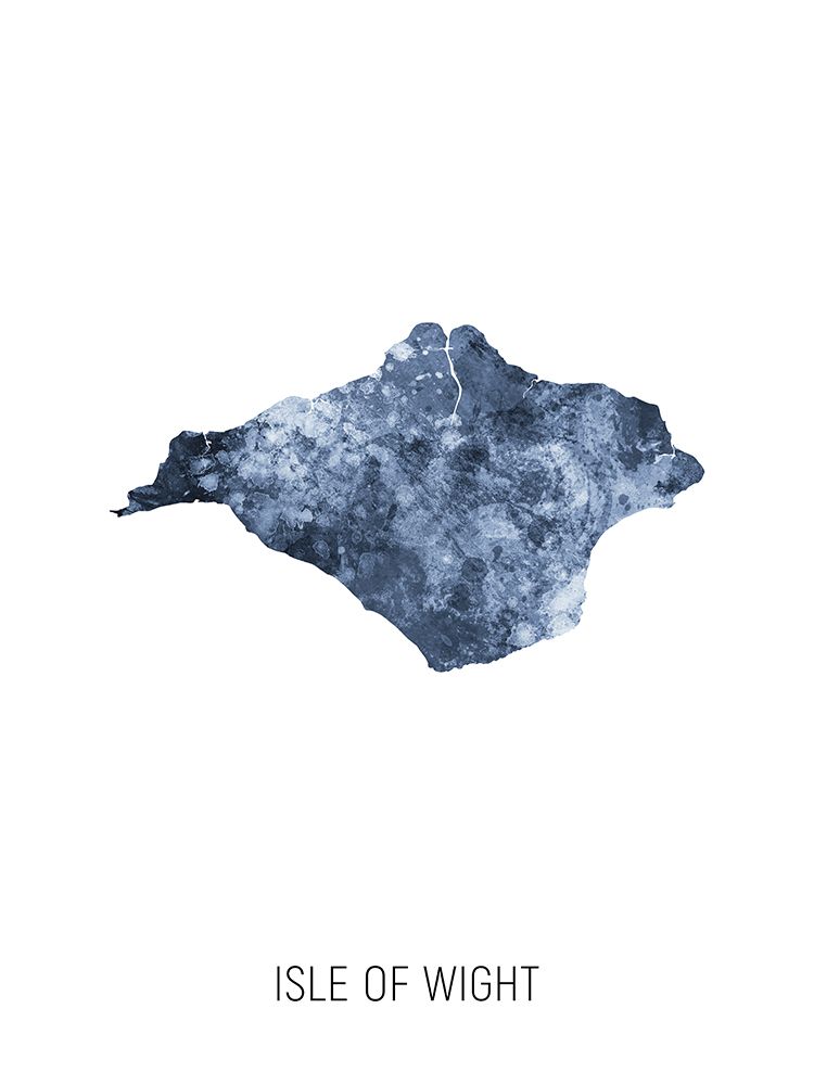 Isle of Wight Watercolor Map art print by Michael Tompsett for $57.95 CAD