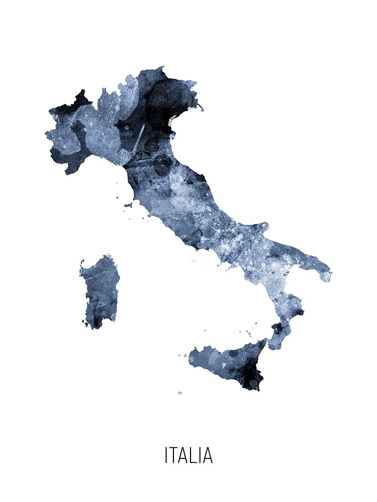 Italia Watercolor Map art print by Michael Tompsett for $57.95 CAD