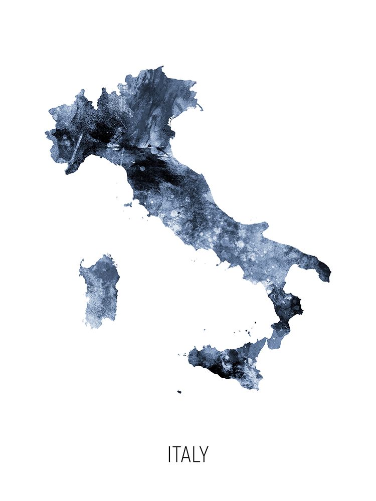 Italy Watercolor Map art print by Michael Tompsett for $57.95 CAD