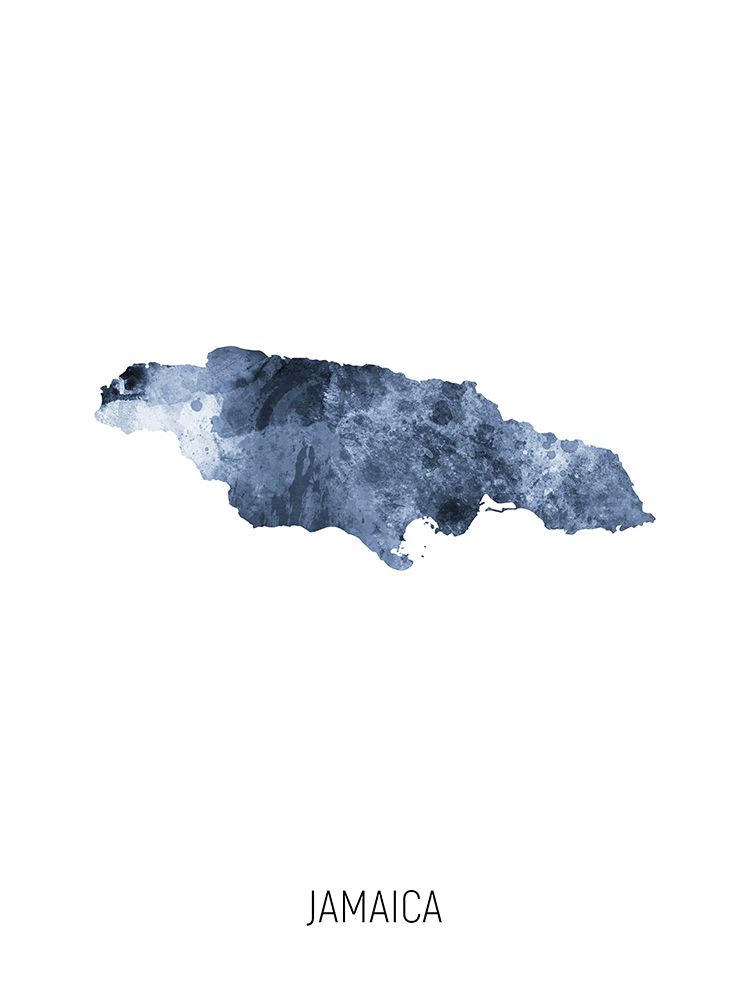 Jamaica Watercolor Map art print by Michael Tompsett for $57.95 CAD