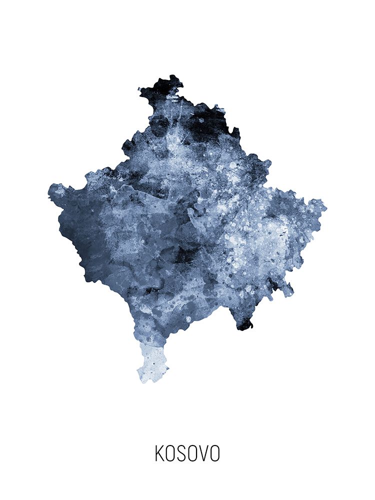 Kosovo Watercolor Map art print by Michael Tompsett for $57.95 CAD