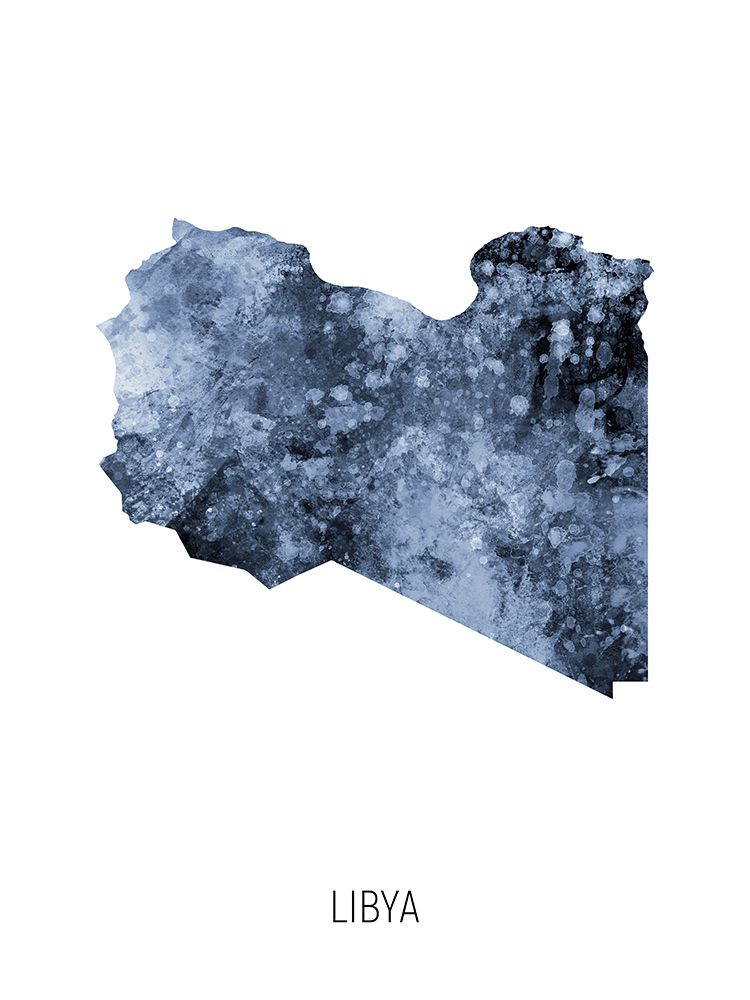 Libya Watercolor Map art print by Michael Tompsett for $57.95 CAD
