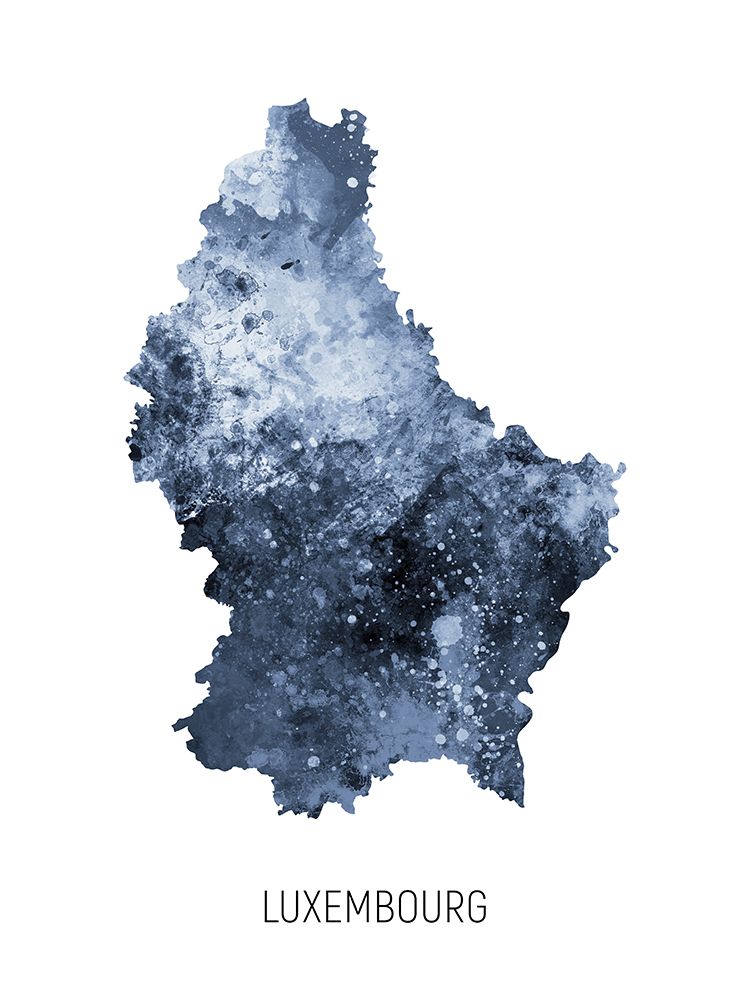 Luxembourg Watercolor Map art print by Michael Tompsett for $57.95 CAD