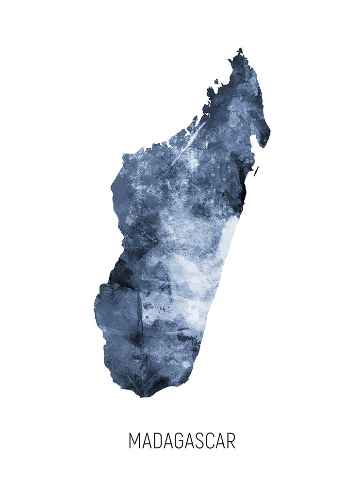 Madagascar Watercolor Map art print by Michael Tompsett for $57.95 CAD