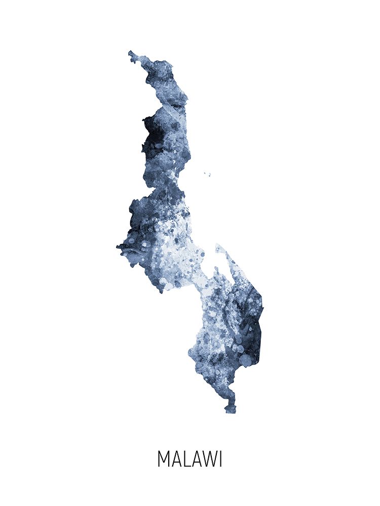 Malawi Watercolor Map art print by Michael Tompsett for $57.95 CAD