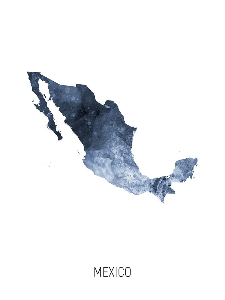 Mexico Watercolor Map art print by Michael Tompsett for $57.95 CAD