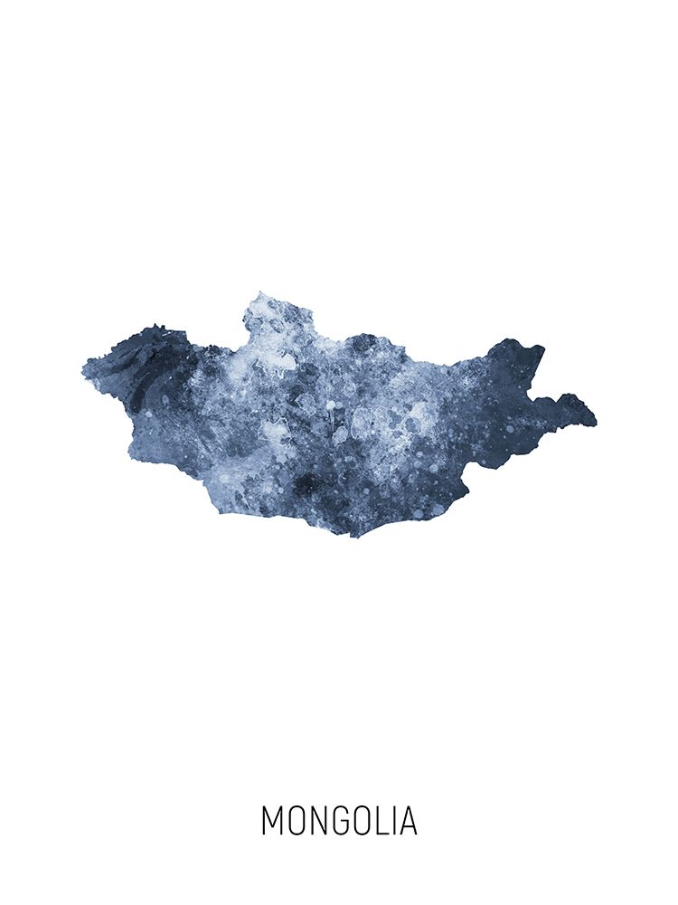 Mongolia Watercolor Map art print by Michael Tompsett for $57.95 CAD