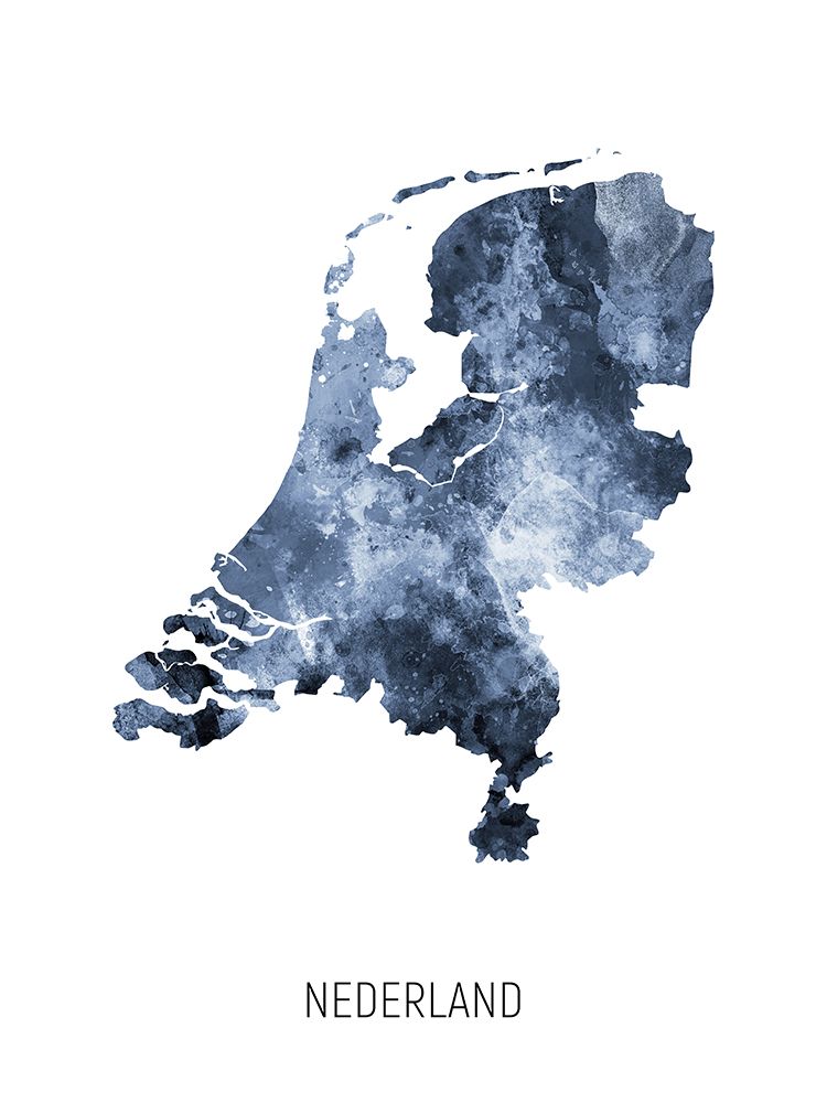 Nederland Watercolor Map art print by Michael Tompsett for $57.95 CAD