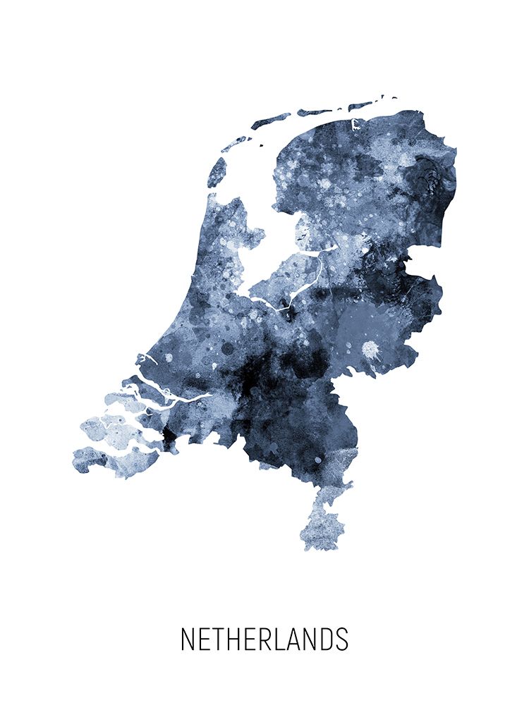 Netherlands Watercolor Map art print by Michael Tompsett for $57.95 CAD